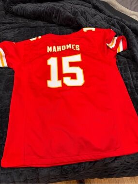 Kids Red Football Jersey Top - Mahomes 15